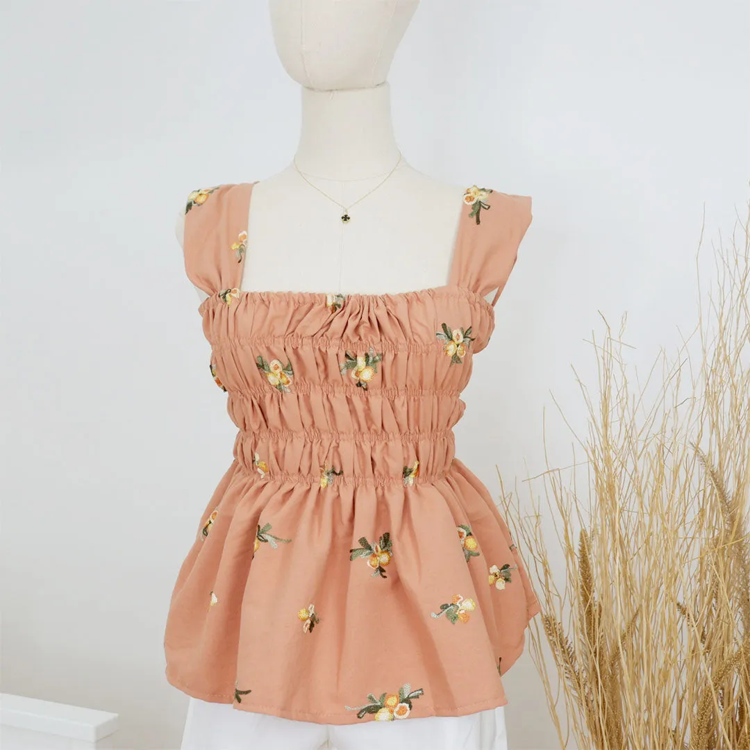 Peplum Embroidered Top