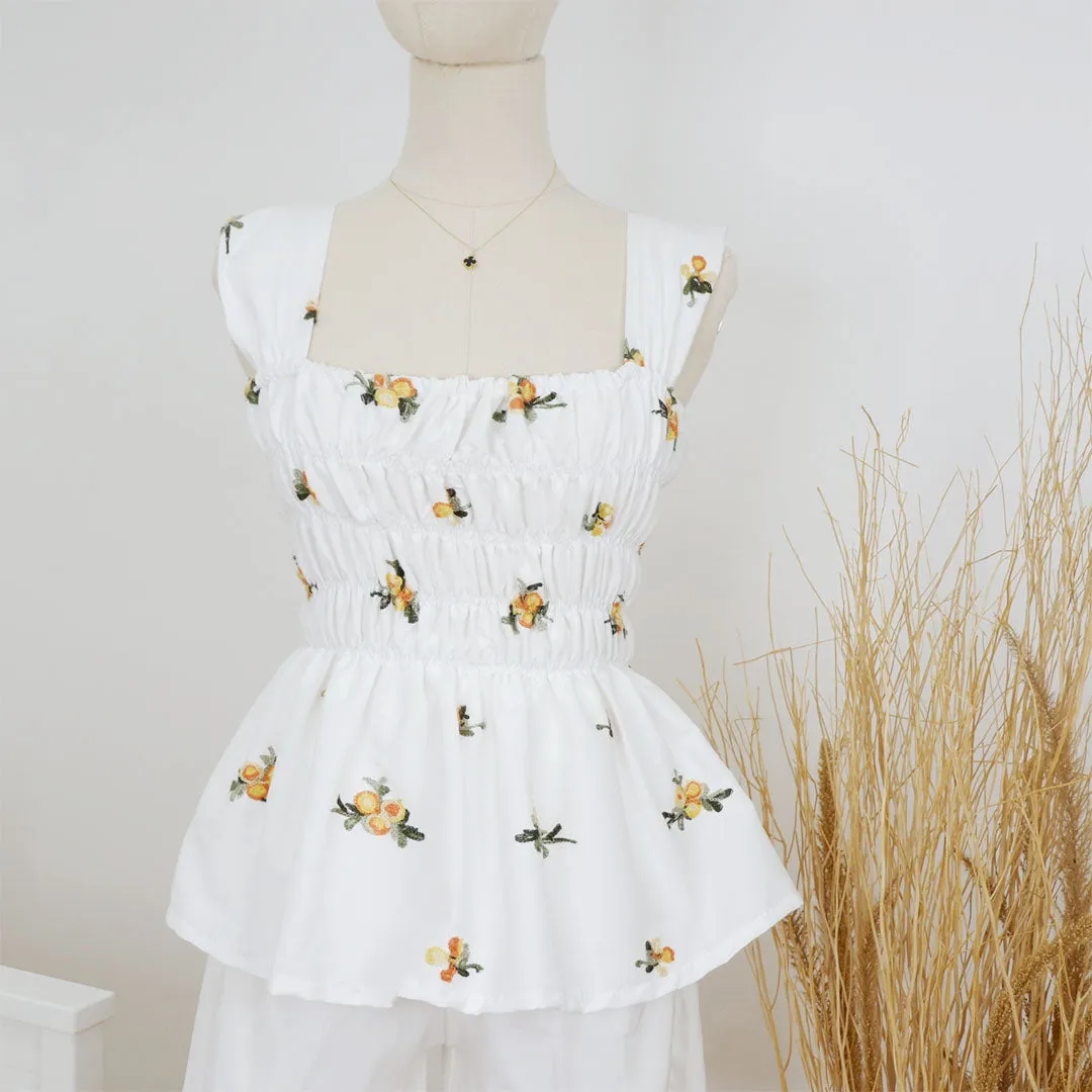 Peplum Embroidered Top