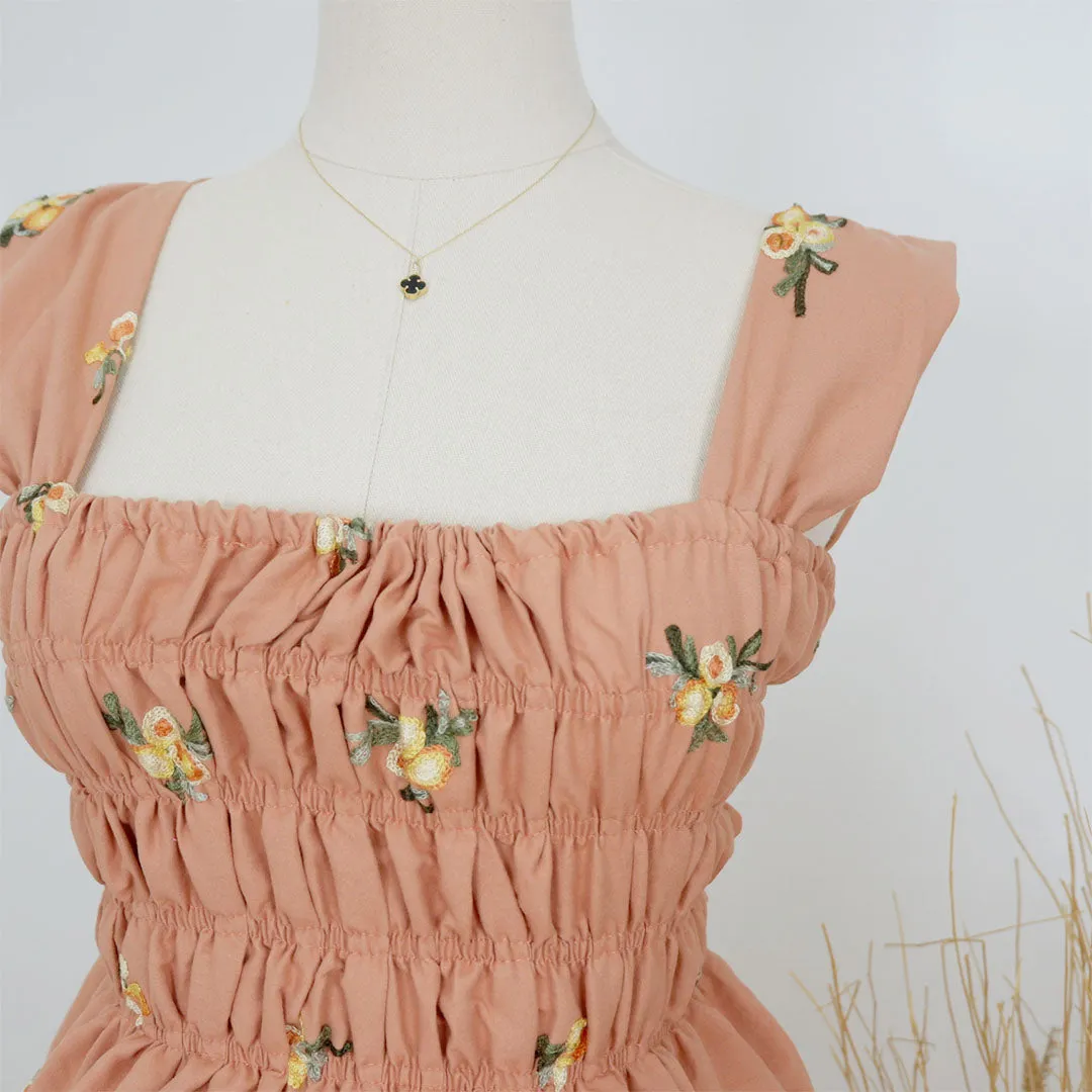 Peplum Embroidered Top