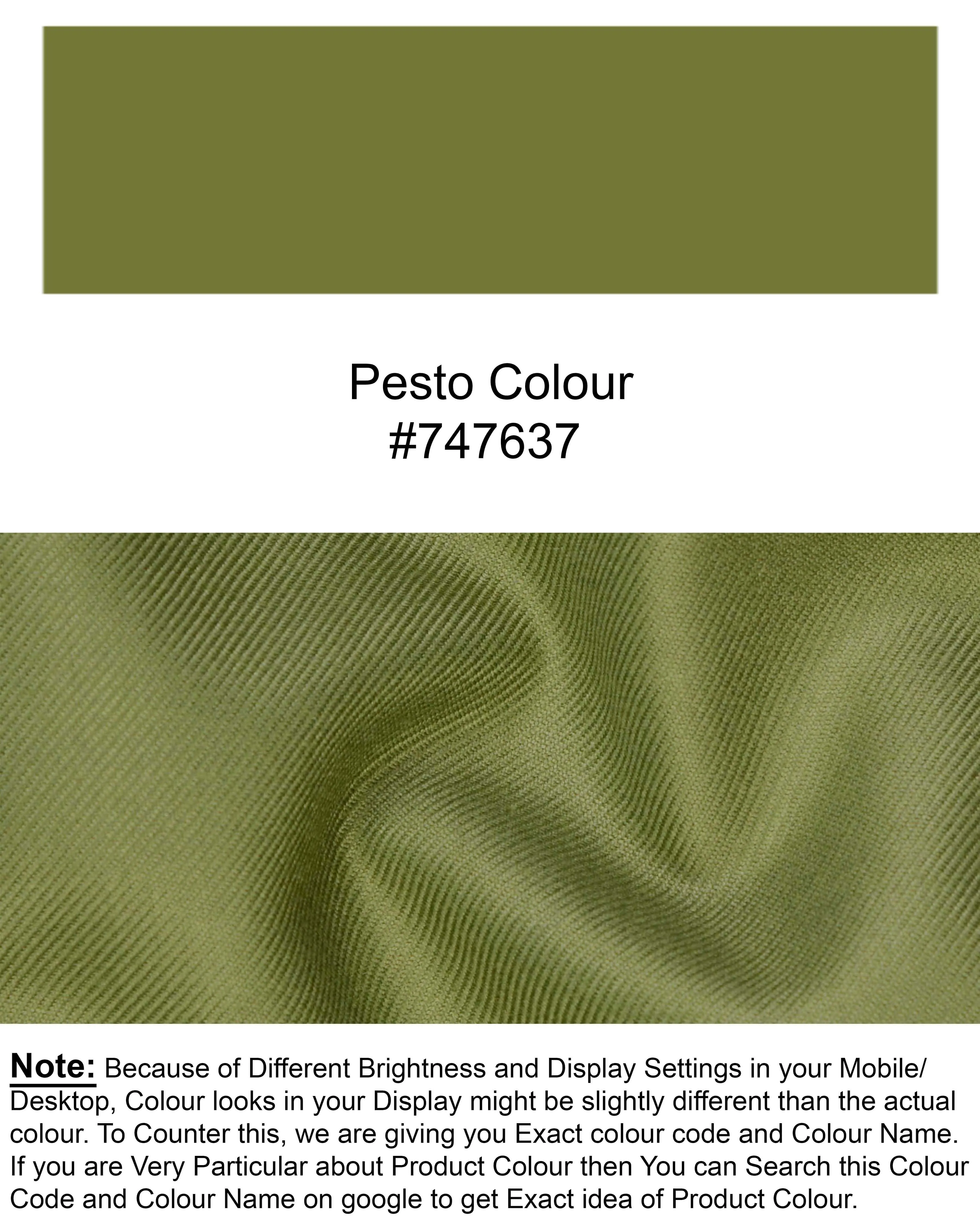 Pesto Green Bandhgala/Mandarin Blazer