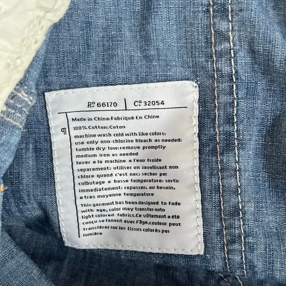 Pilcro and the Letterpress Blue Cotton Straight Leg Carpenter Pants