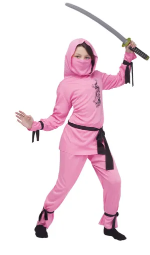 Pink Ninja Child Large  Costume