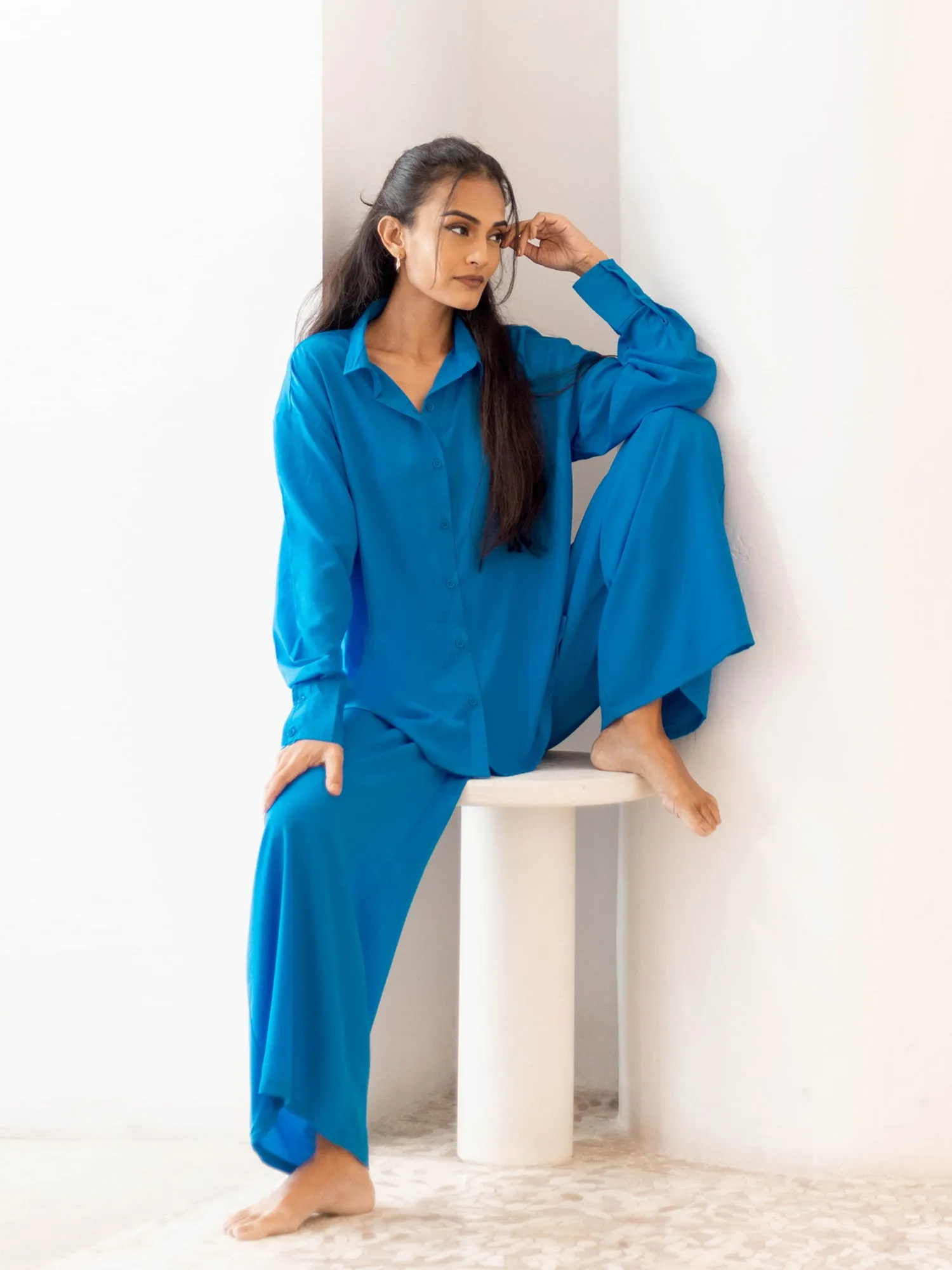 Pleat Detail Wide Leg Pant