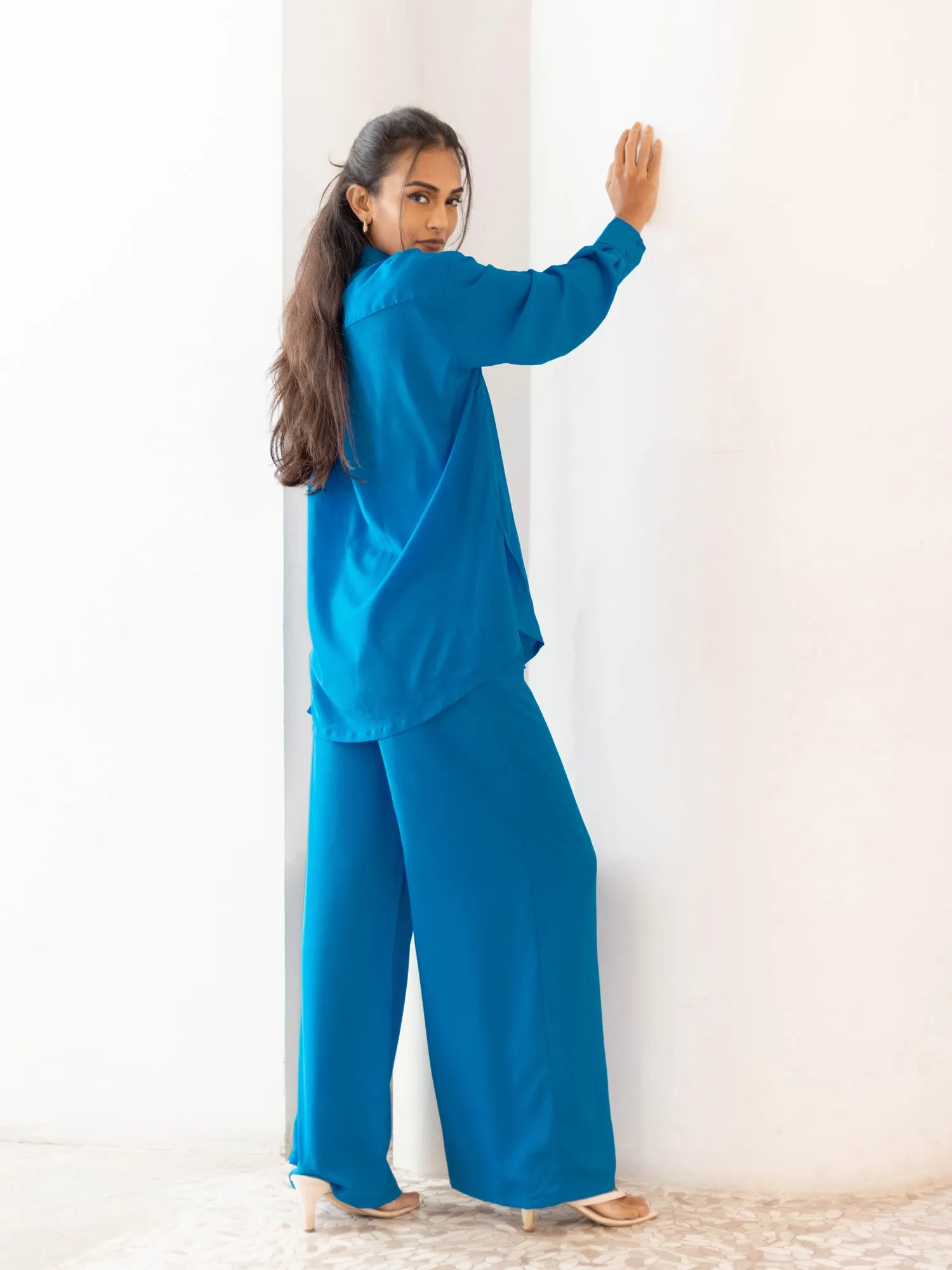 Pleat Detail Wide Leg Pant