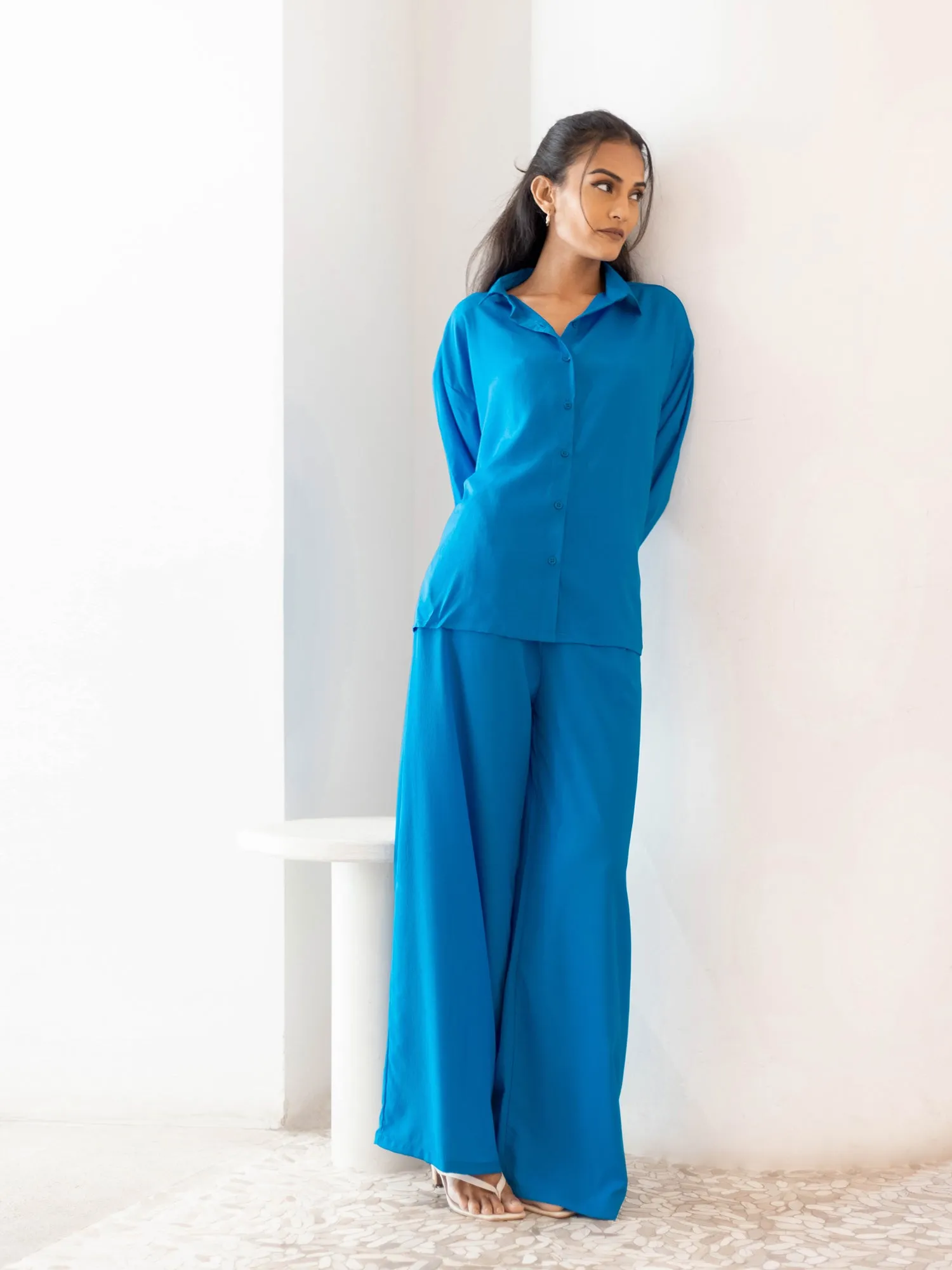 Pleat Detail Wide Leg Pant
