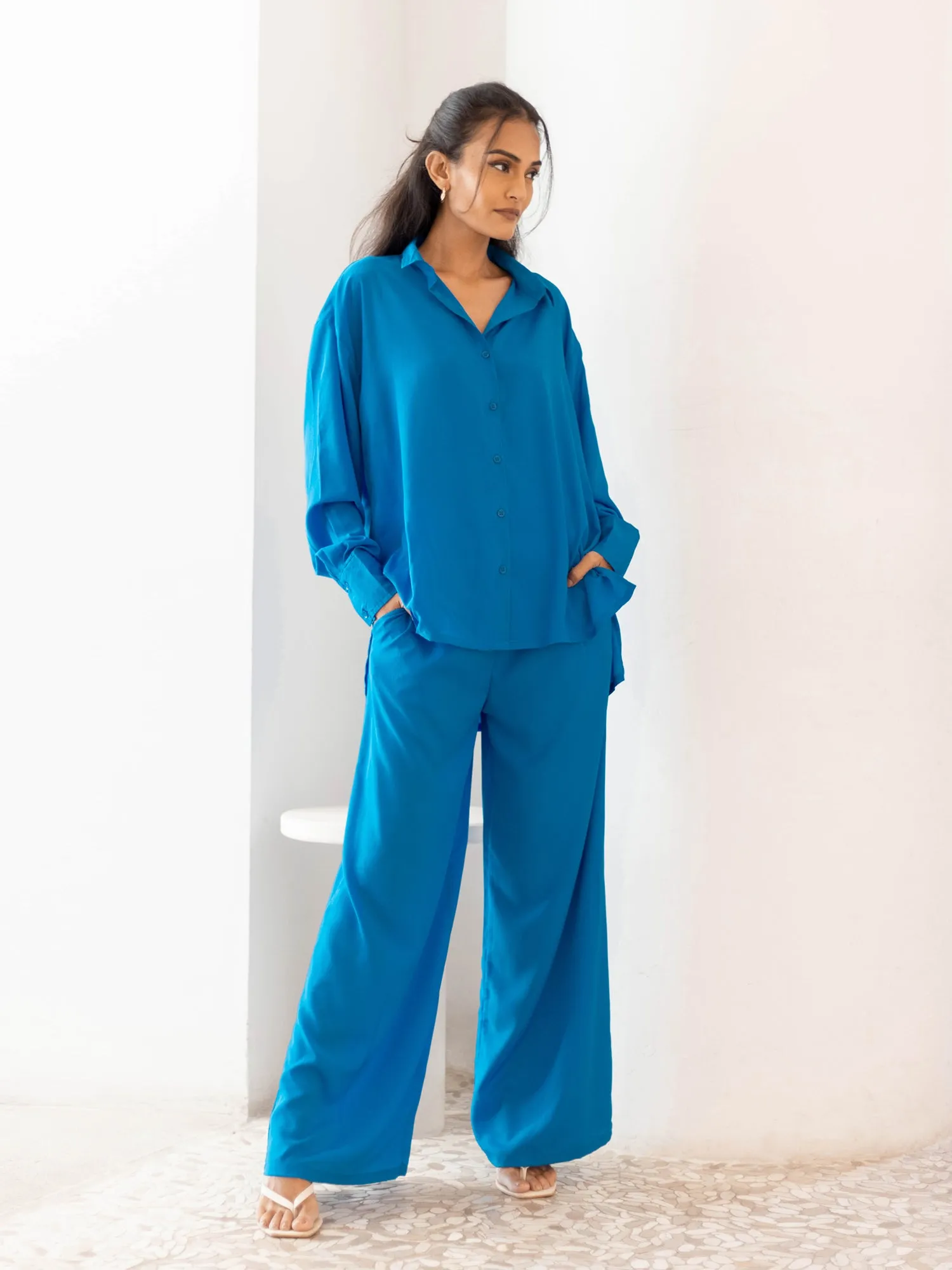 Pleat Detail Wide Leg Pant