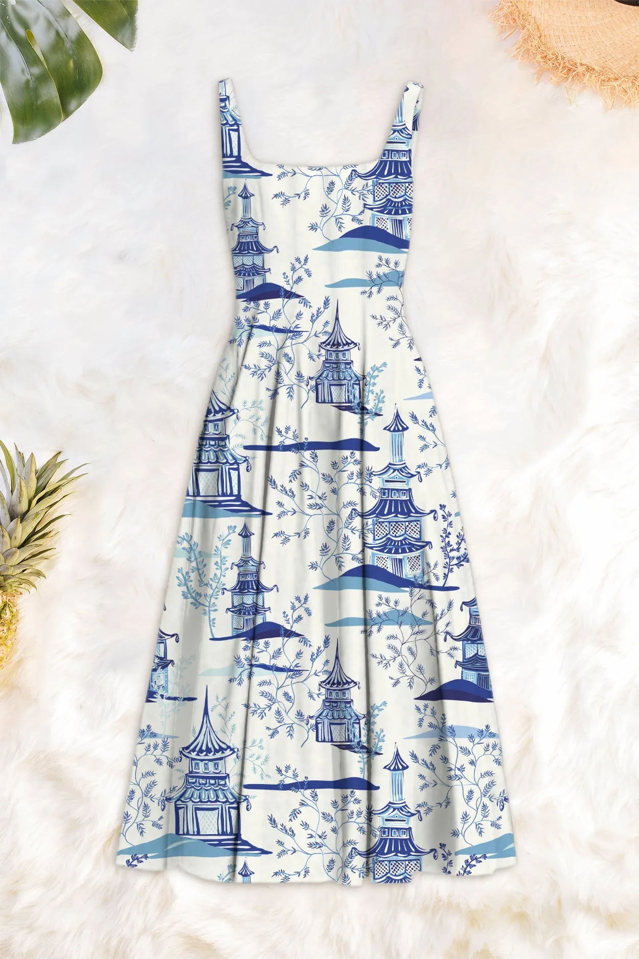 Pleated Midi Dress