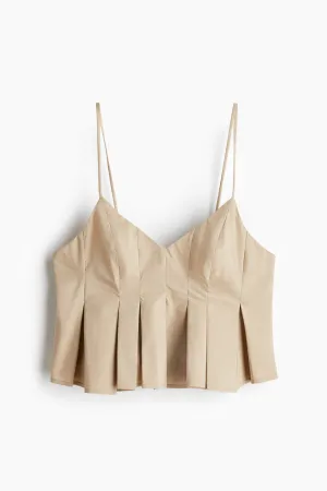 Pleated strappy top