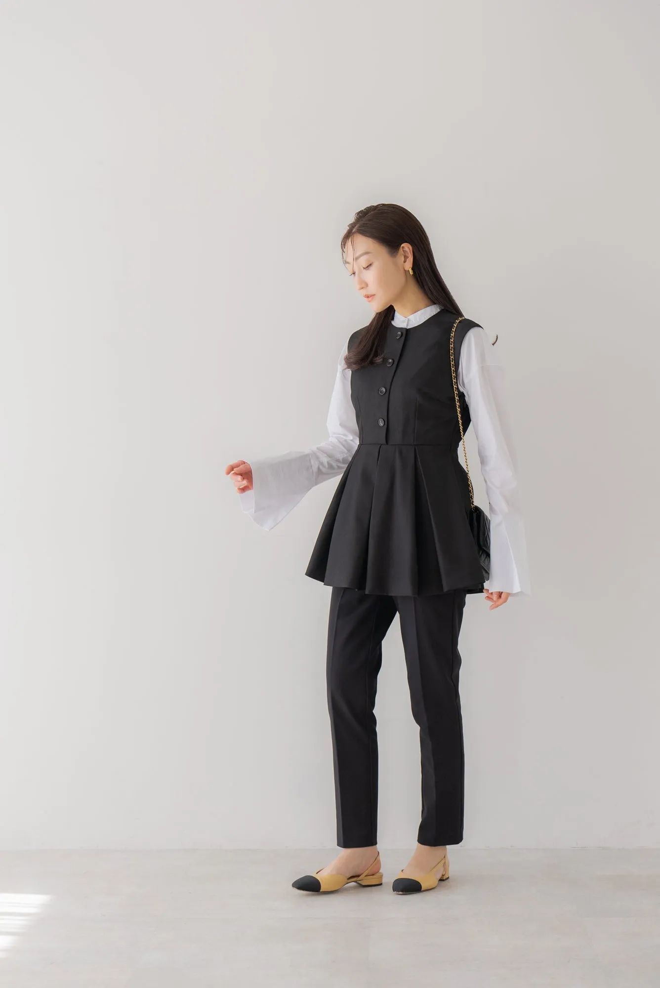 プリーツペプラムトップス｜PLEATS PEPLUM TOPS