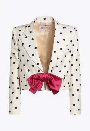 Plusdepois Print Bow Blazer