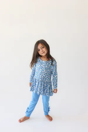 Posh Peanut Nayeli Long Sleeve Peplum Top & Legging With Bows