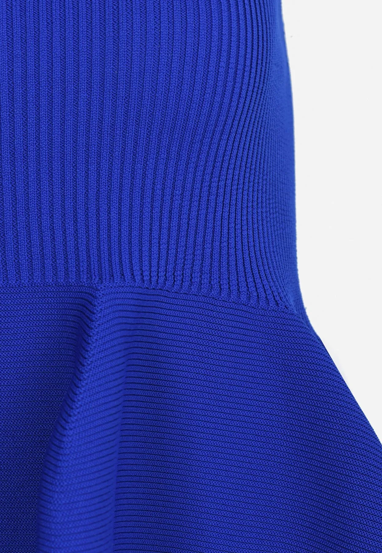 Pottery Ribbed Knit Peplum Top