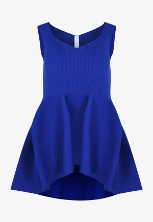 Pottery Ribbed Knit Peplum Top