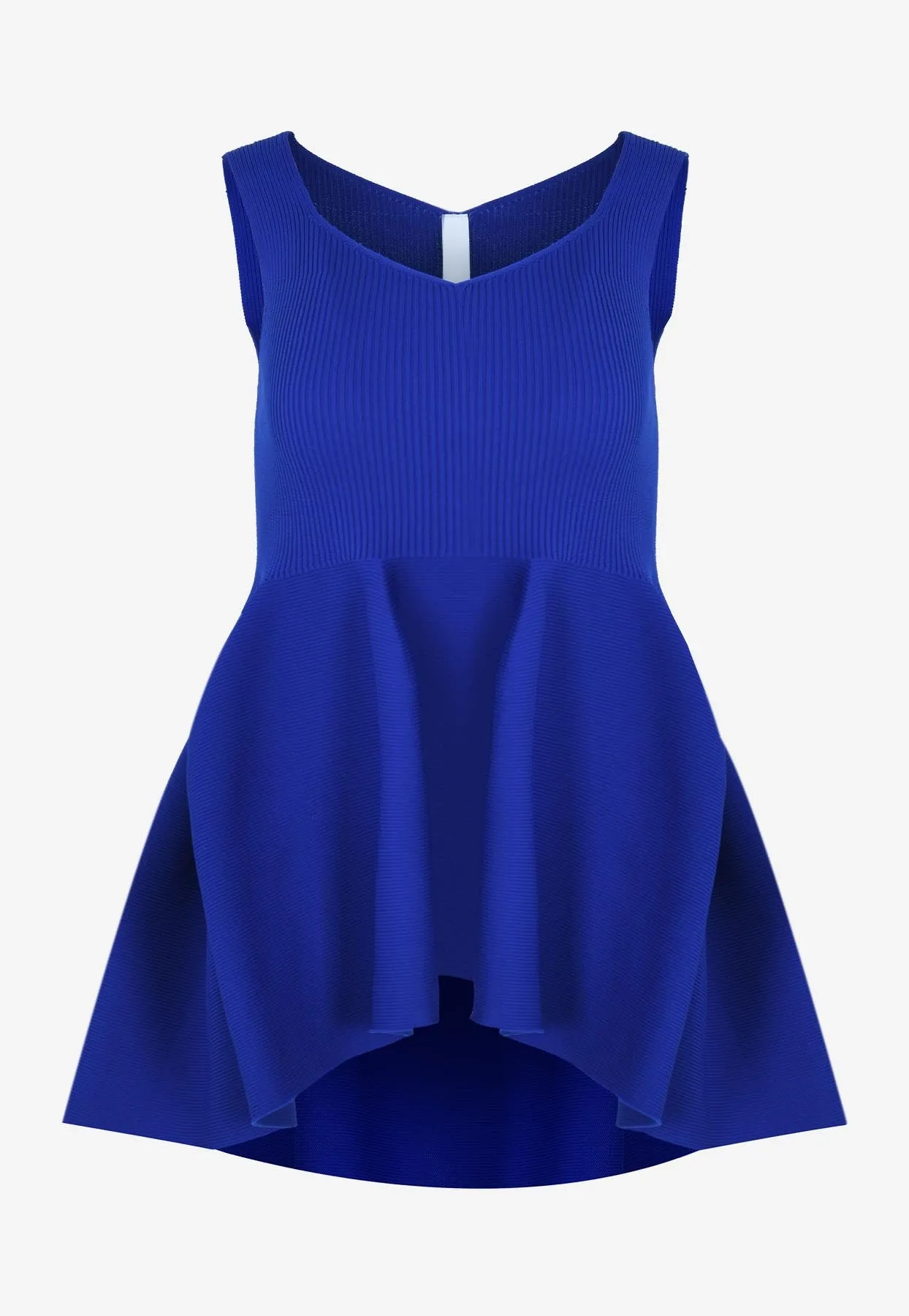 Pottery Ribbed Knit Peplum Top