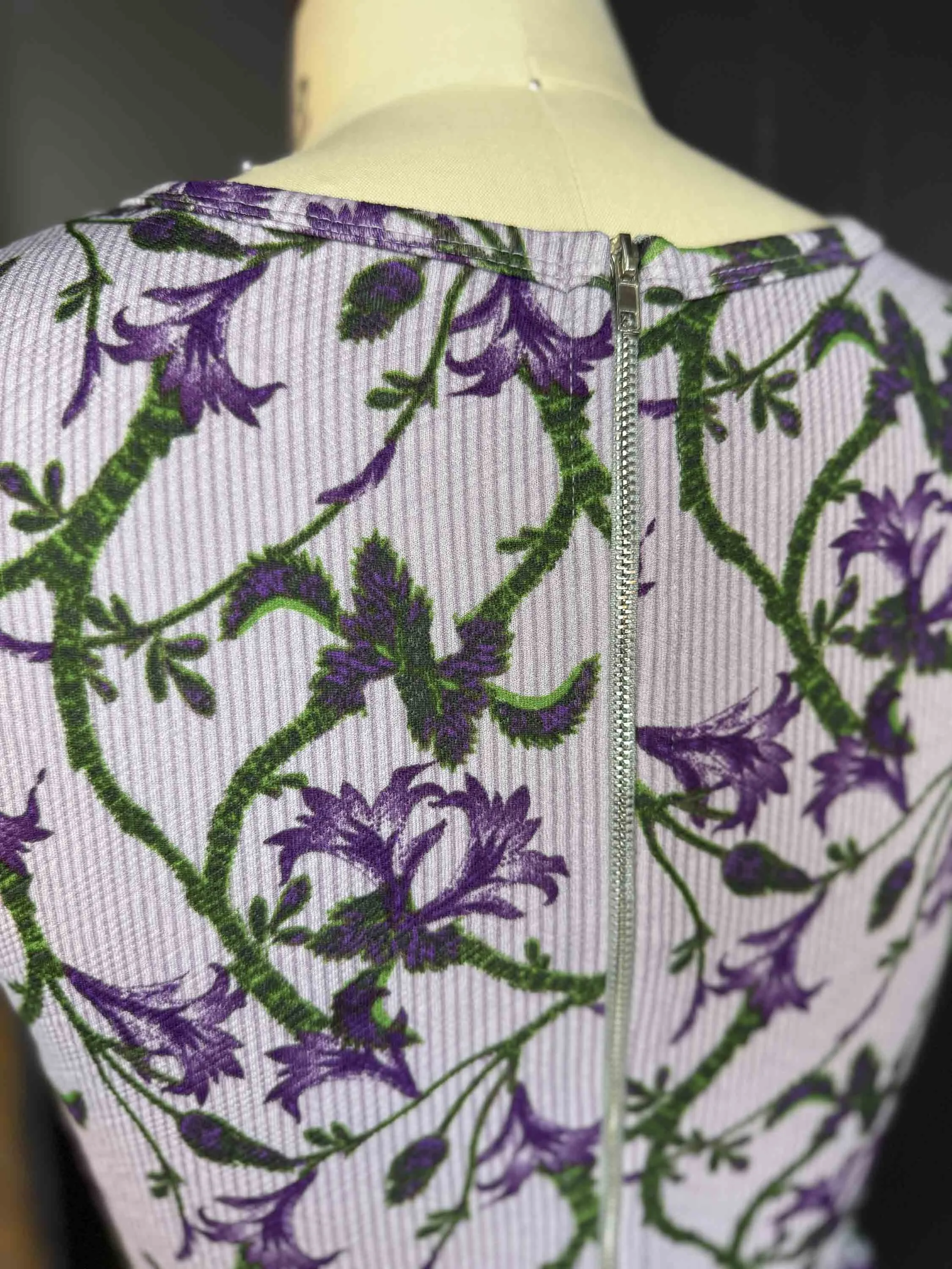 Pre-loved Lavender Floral Midi Dress - Size L