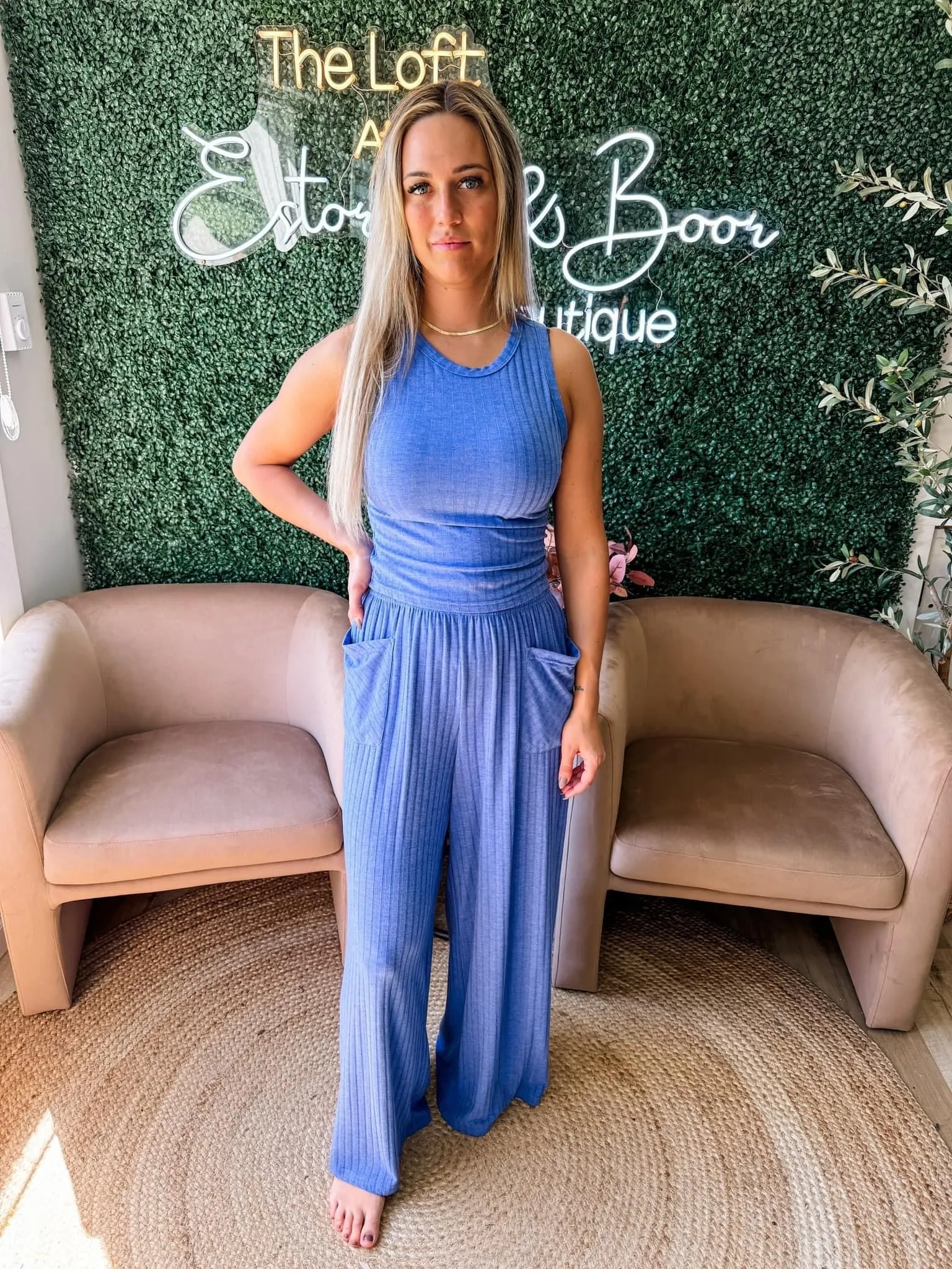 PREORDER Ribbed Tank and Wide Leg Pants Set 5 Colors