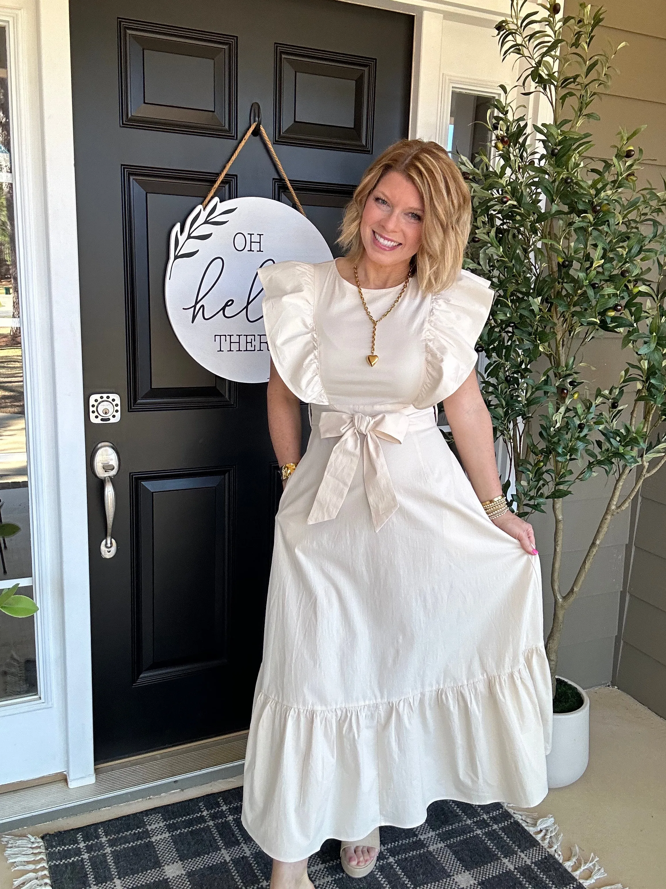 Pretty Lady Midi Dress | Cream