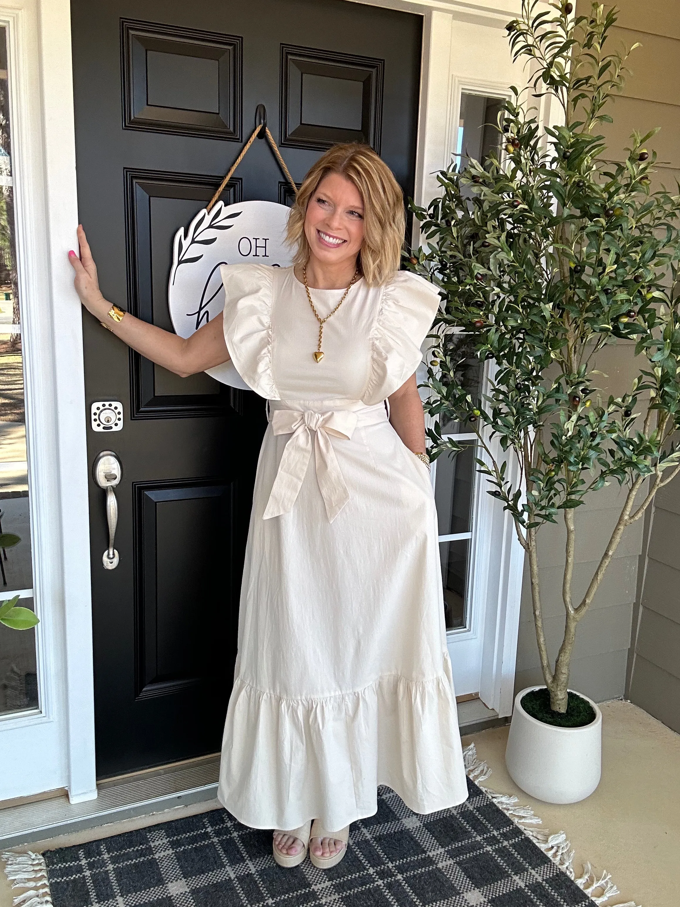 Pretty Lady Midi Dress | Cream