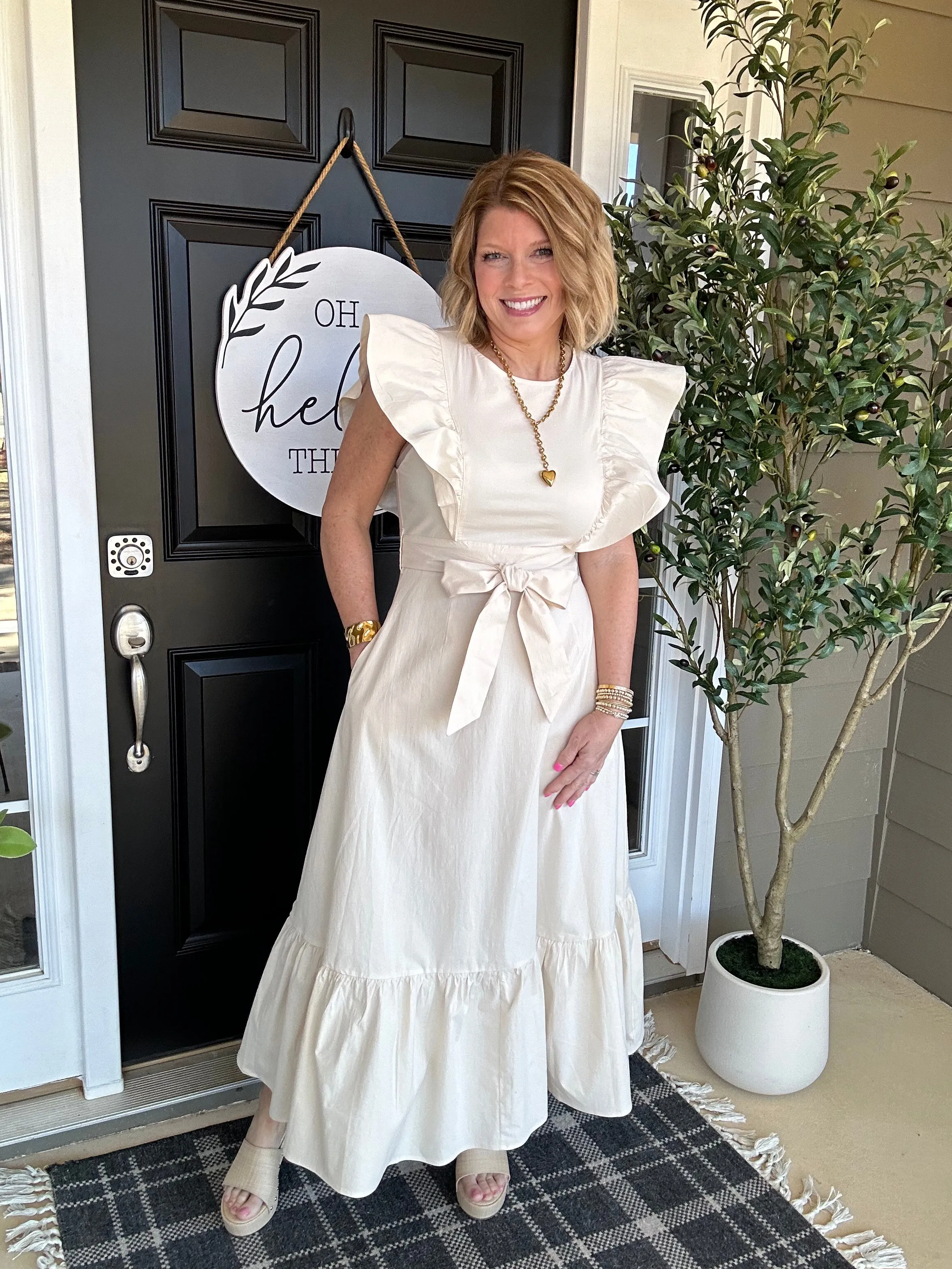 Pretty Lady Midi Dress | Cream