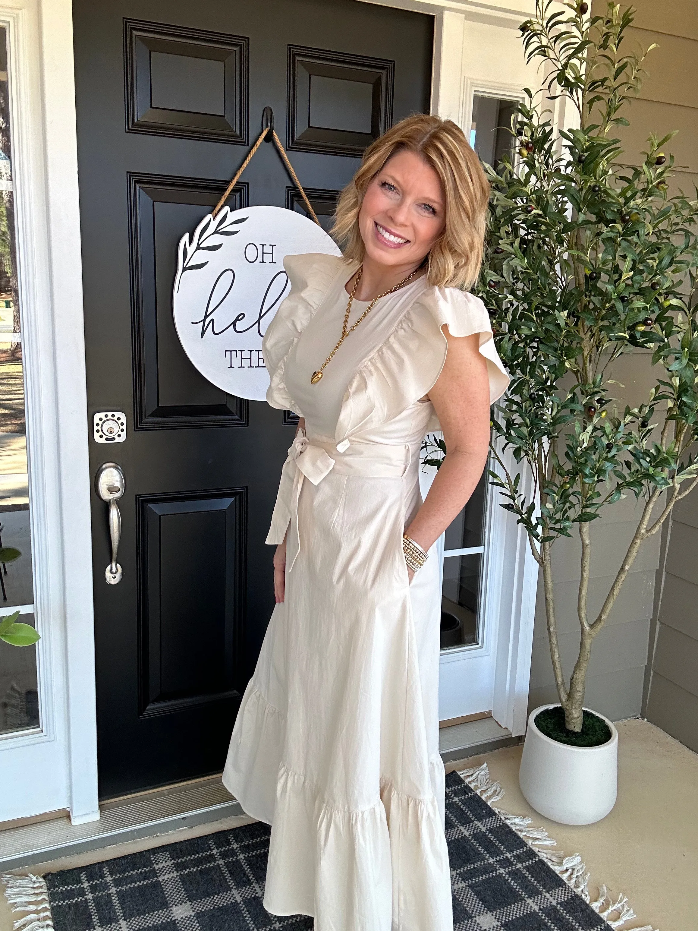 Pretty Lady Midi Dress | Cream