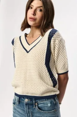 Priscilla Striped V-Neck