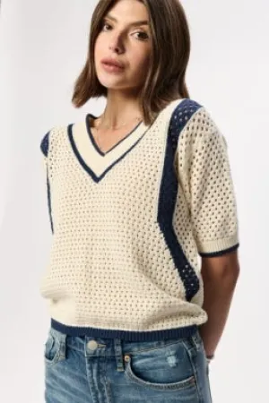Priscilla Striped V-Neck