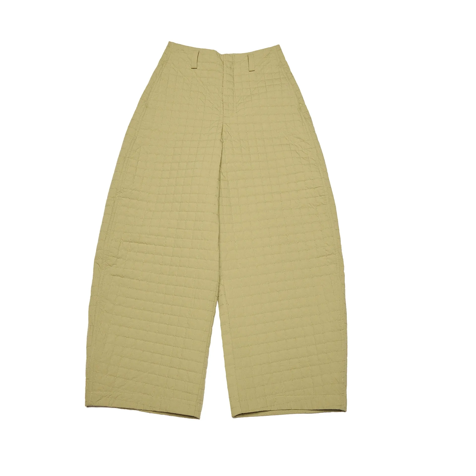 Quilted Wide-Leg Pants
