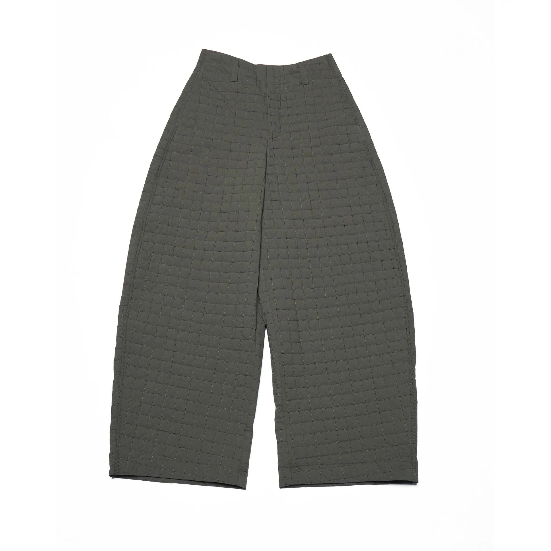 Quilted Wide-Leg Pants