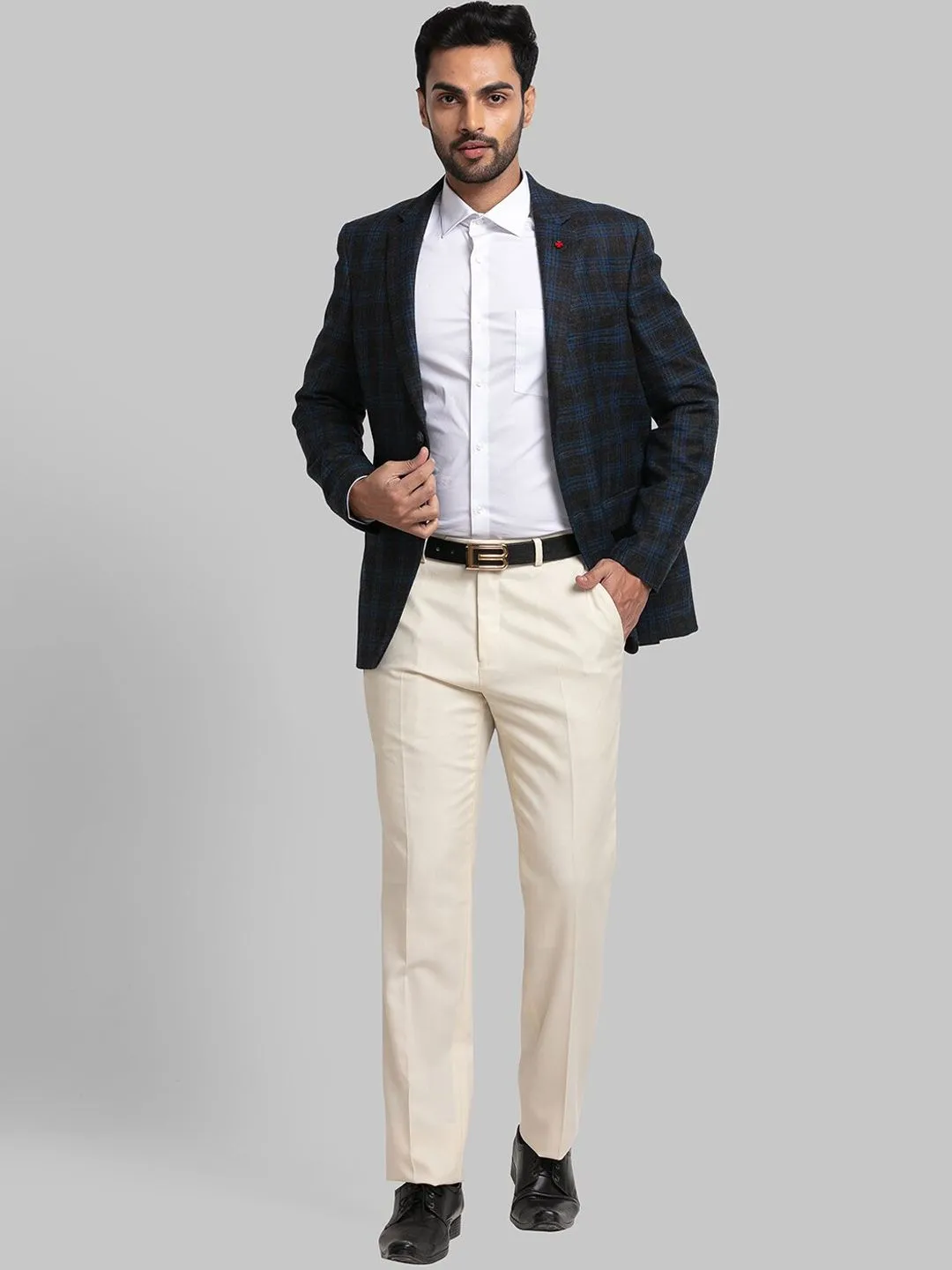 Raymond Men Checked Single Breasted Formal Blazers