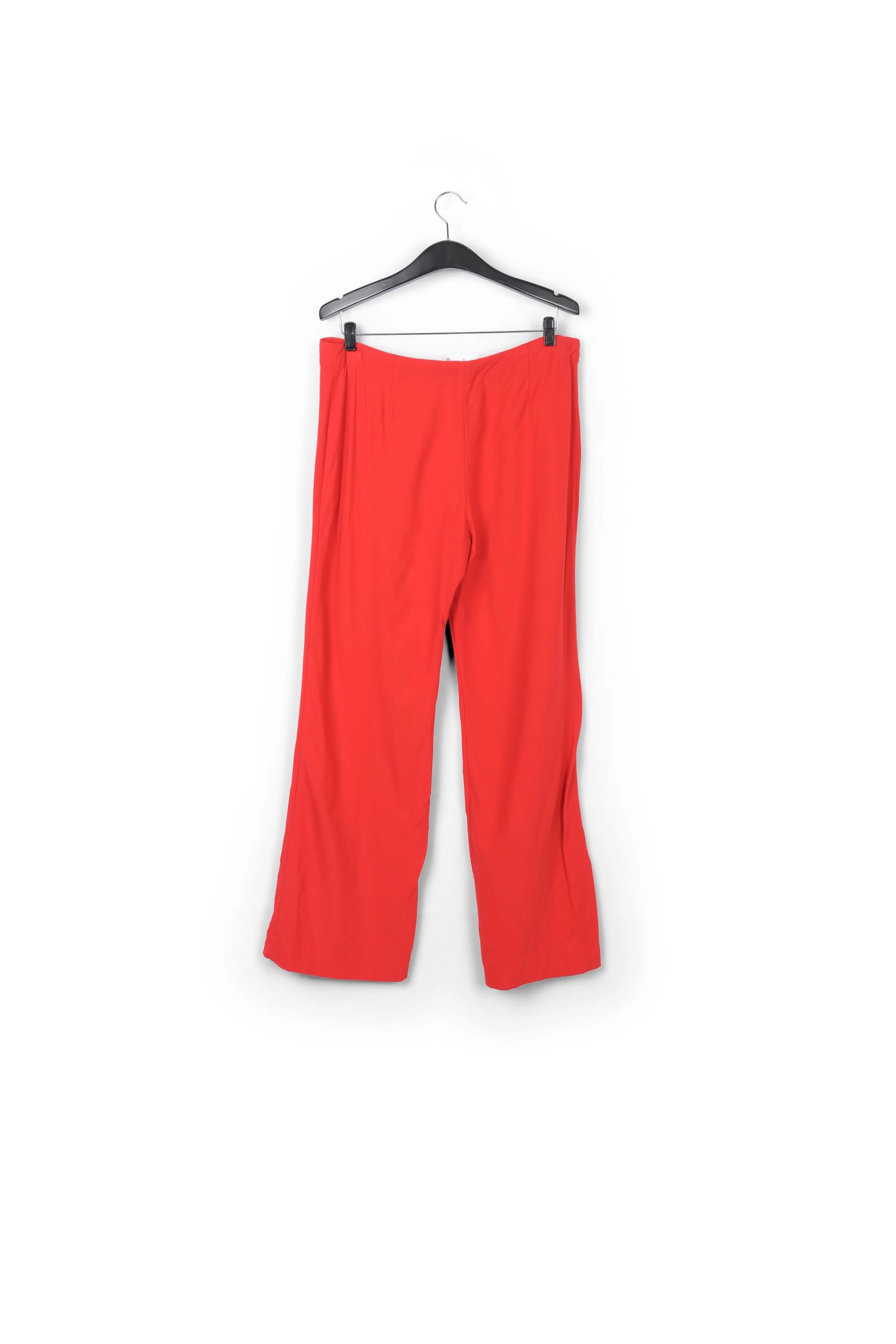 Red wide-leg high waist pants