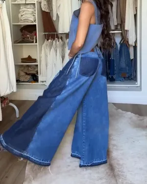 Relaxed-Panel Wide-Leg Jeans (Pre-Sale)