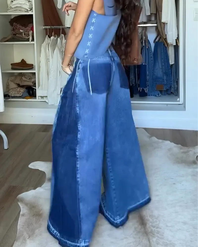 Relaxed-Panel Wide-Leg Jeans (Pre-Sale)