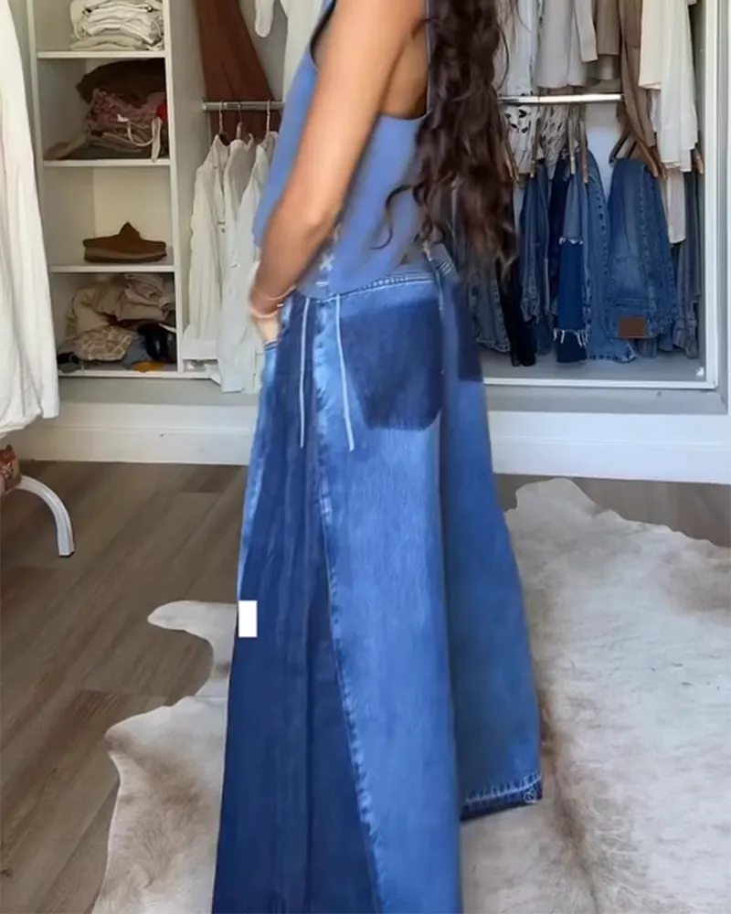 Relaxed-Panel Wide-Leg Jeans (Pre-Sale)