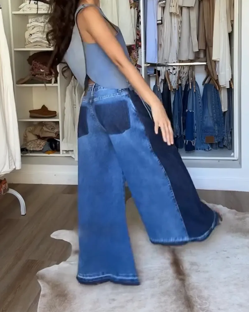 Relaxed-Panel Wide-Leg Jeans (Pre-Sale)