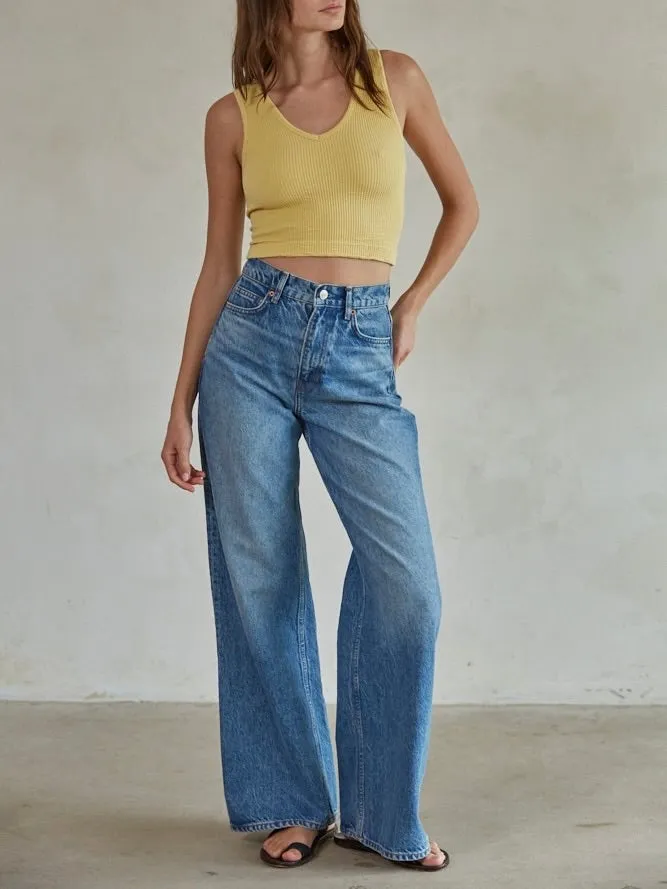 Reversible Crop Tank - Dusty Marigold