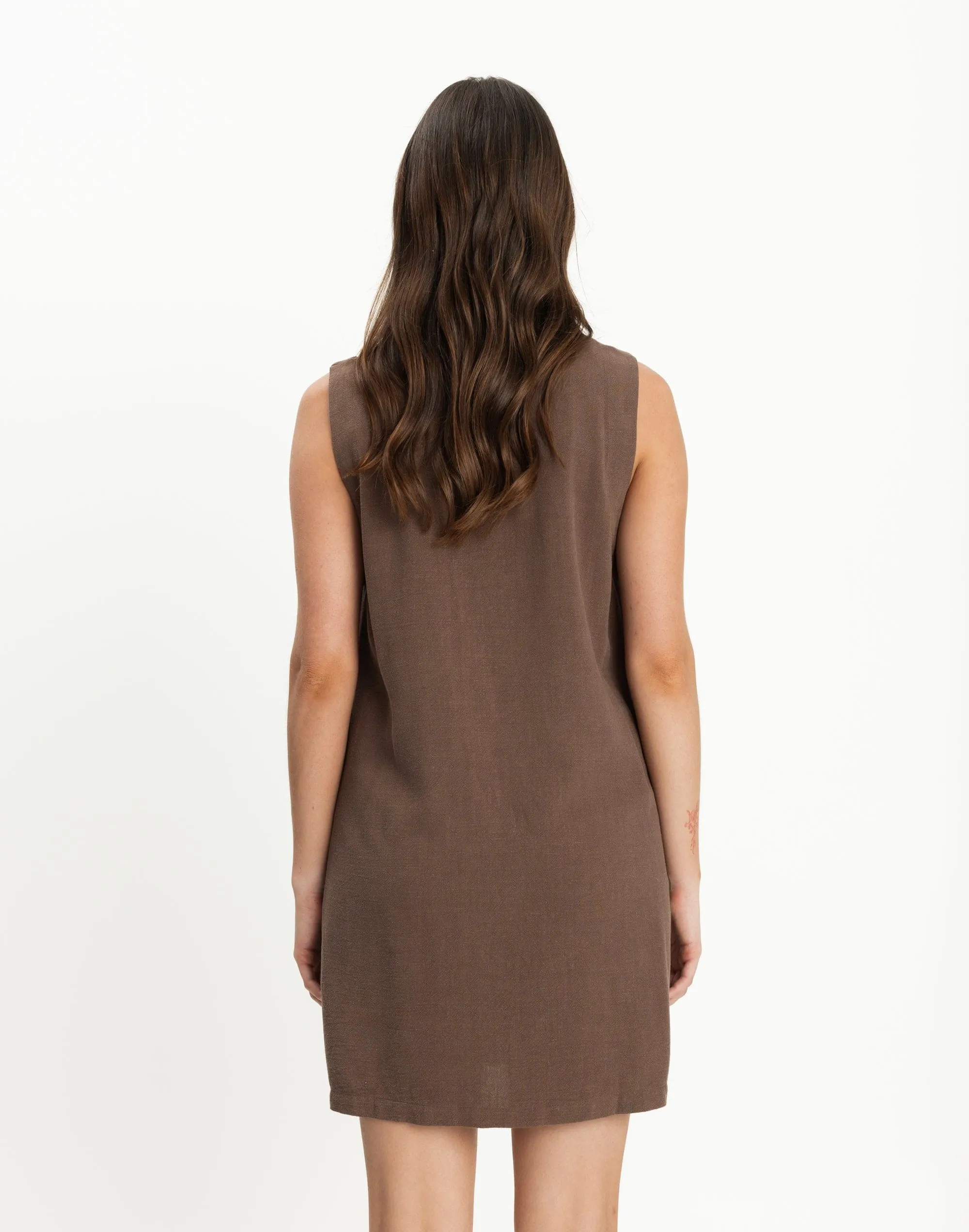 Rhianna Mini Dress (Cocoa)