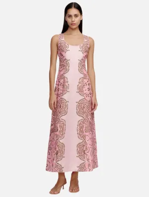 Robyn Midi Dress - Light Pink Fiesta