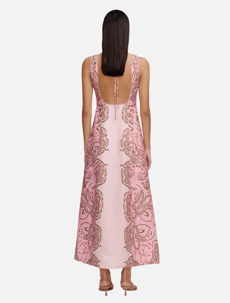 Robyn Midi Dress - Light Pink Fiesta