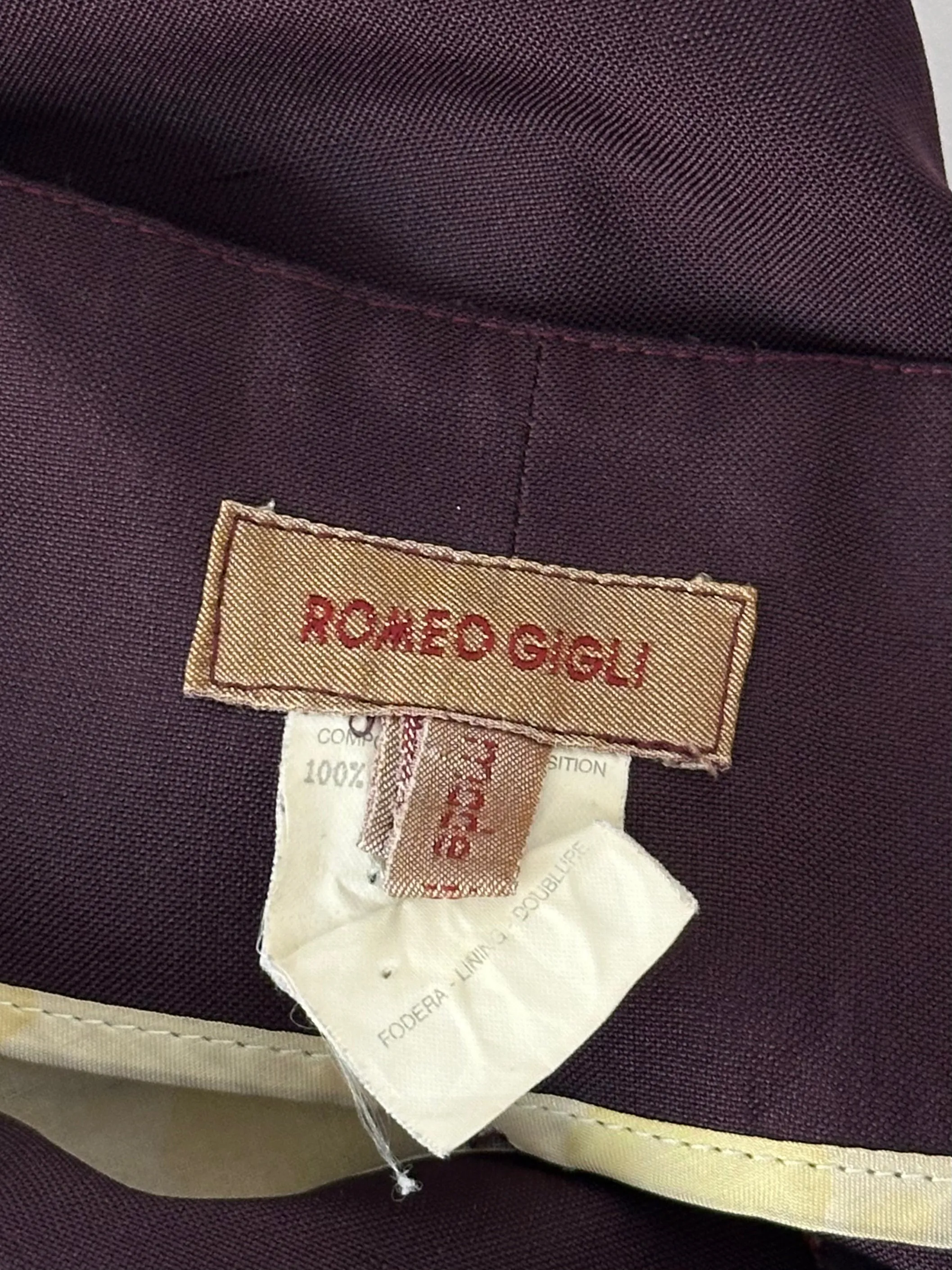 Romeo Gigli Silk High-Rise Trousers