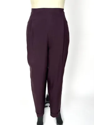Romeo Gigli Silk High-Rise Trousers