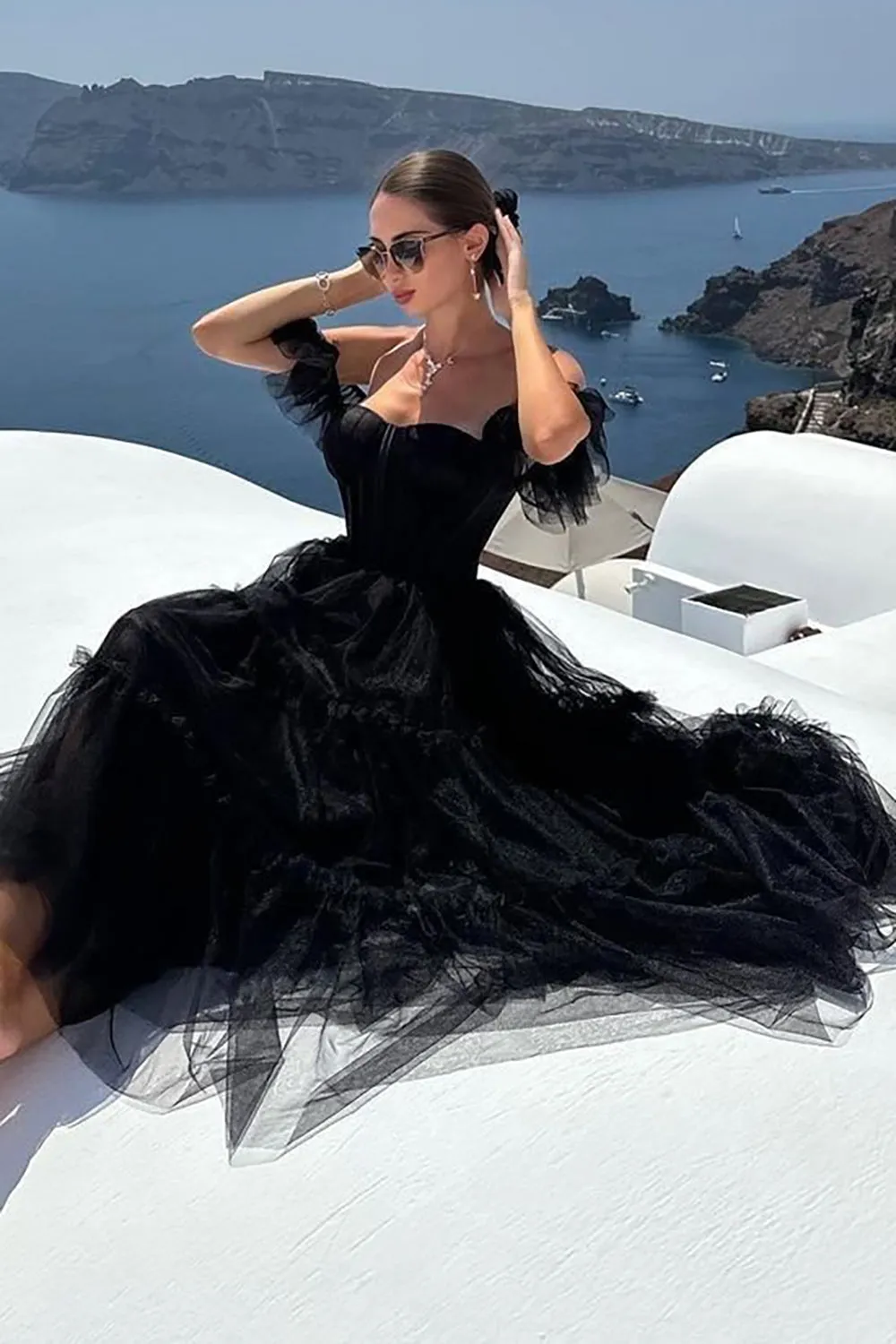 Roycebridal Katalina |A-Line Corset Ruffled Tulle Prom Dress