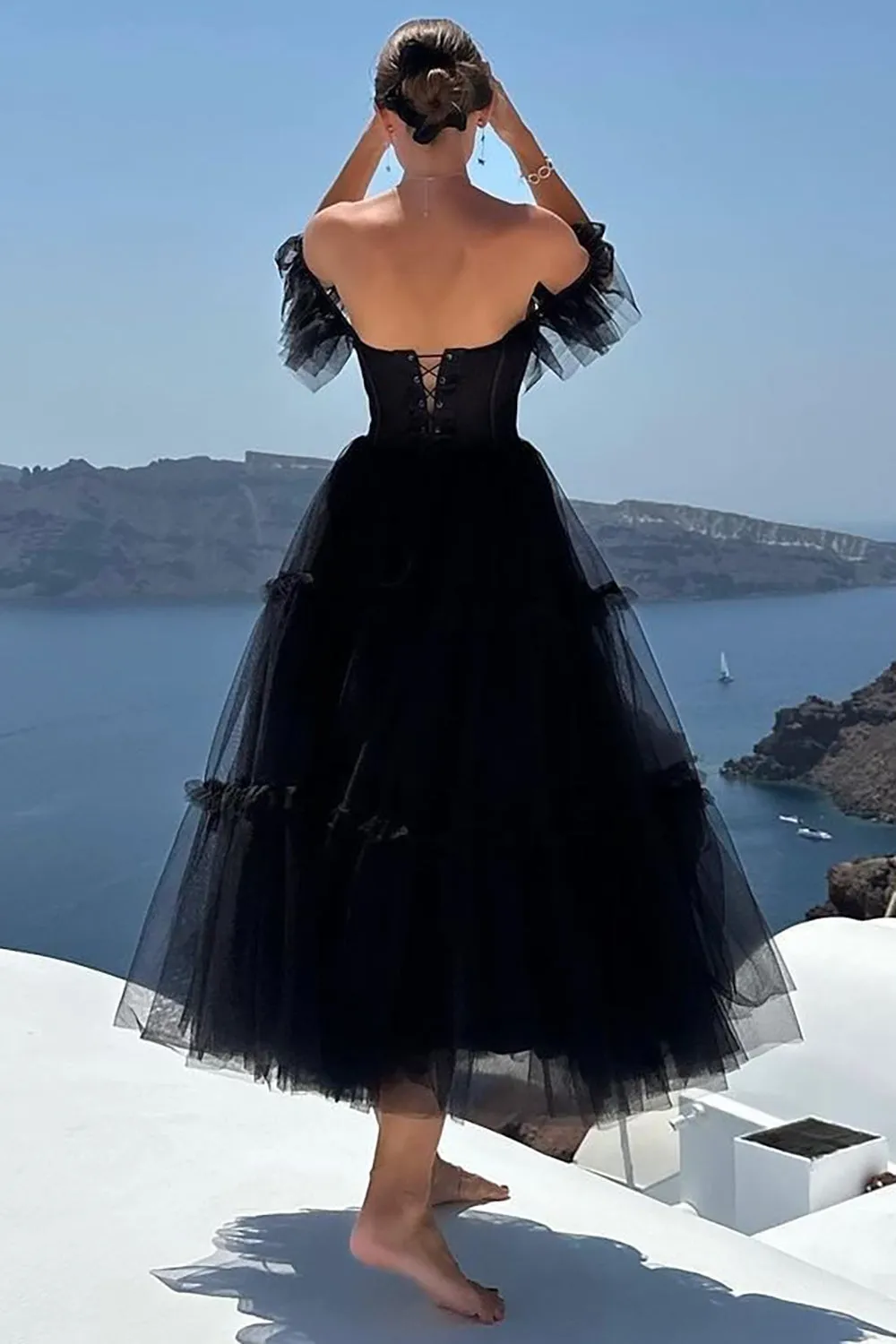 Roycebridal Katalina |A-Line Corset Ruffled Tulle Prom Dress