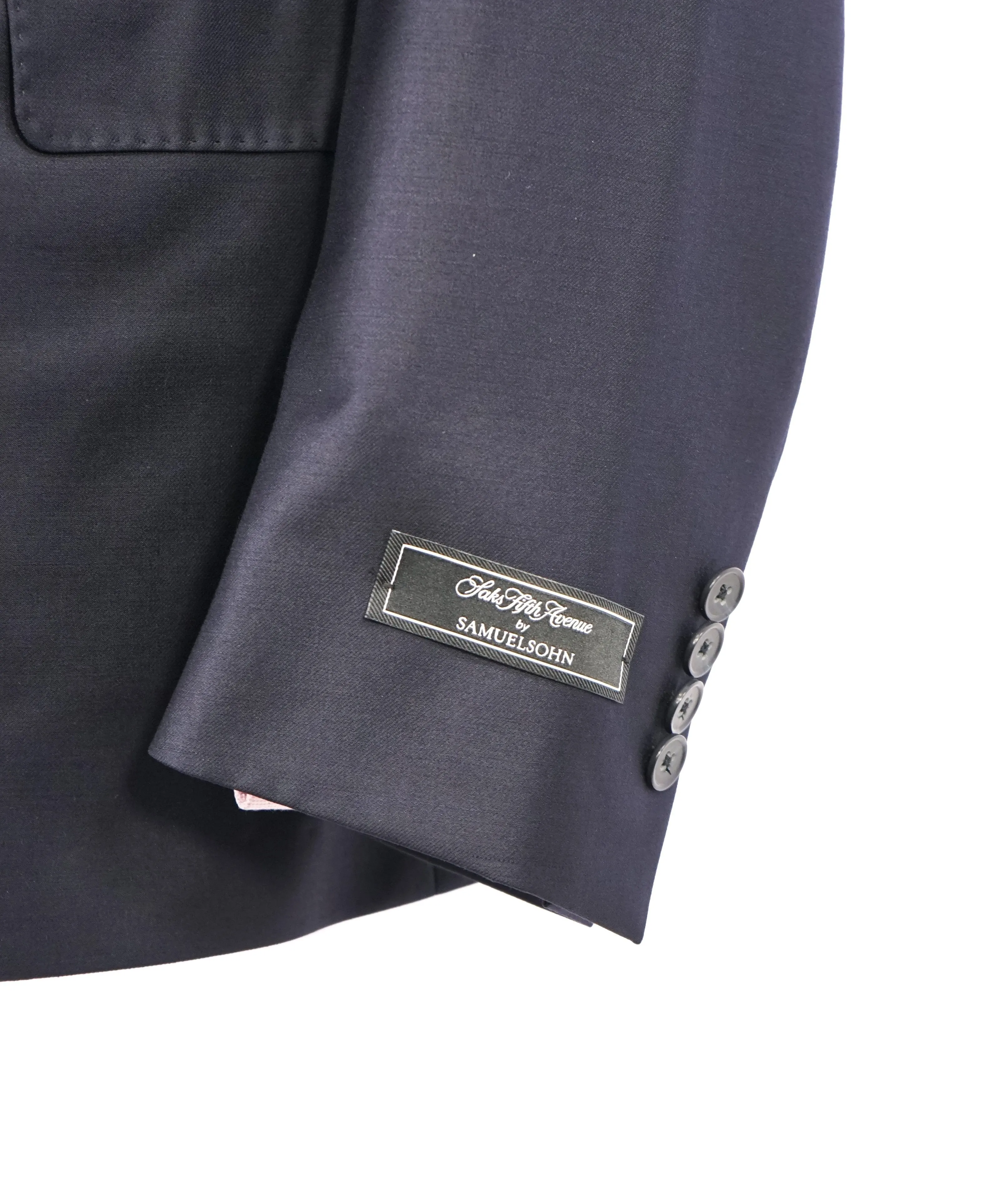 SAMUELSOHN - For SFA Super 130's Performance "LYCRA Blend" Wool Navy Suit - 42R