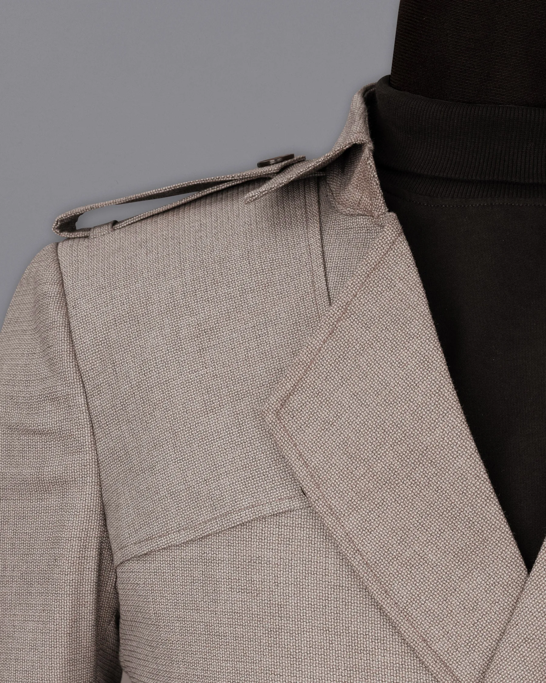 Sand Dune Double Breasted Belt Closure Designer Trench Coat