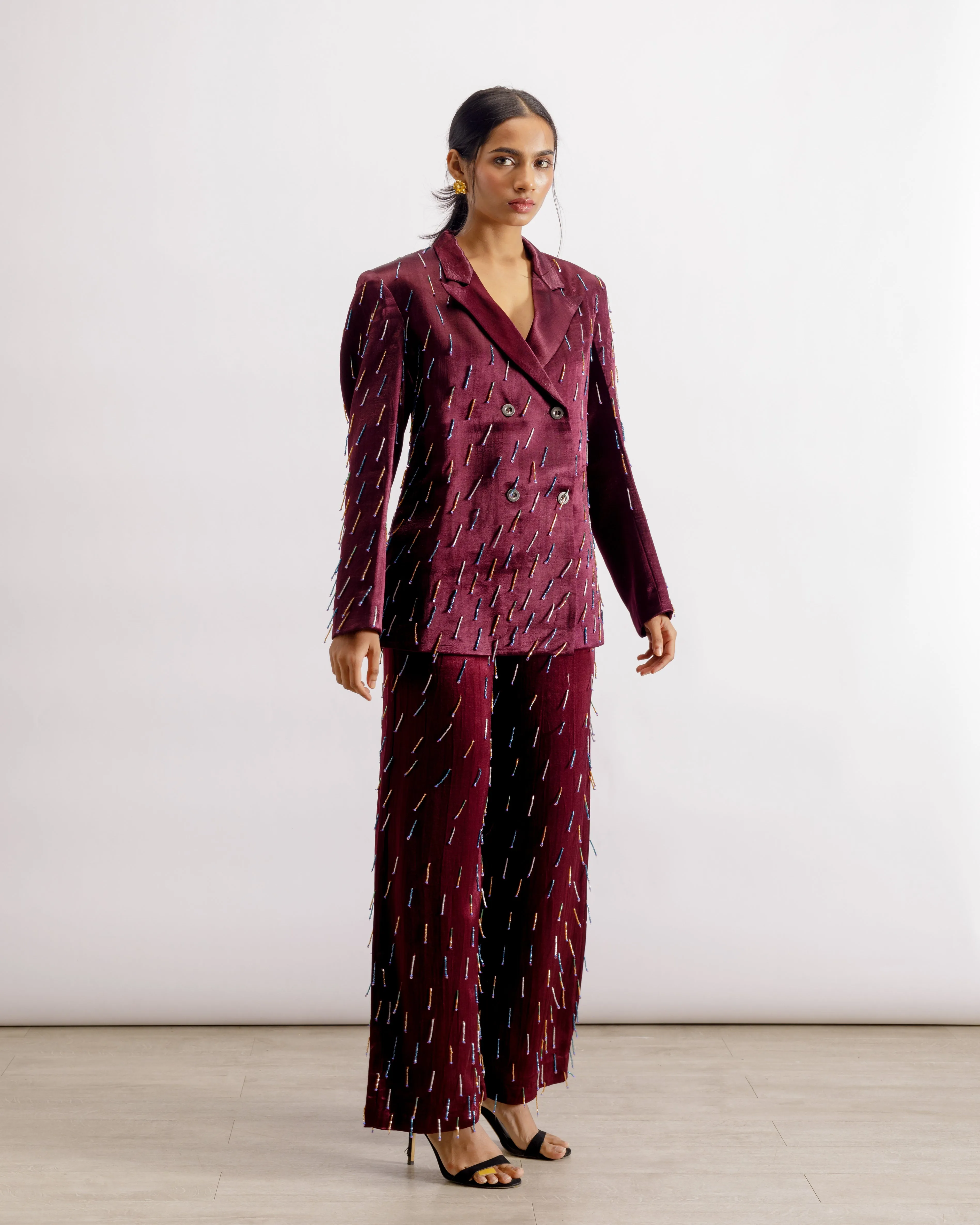 Sangria Tassel Blazer