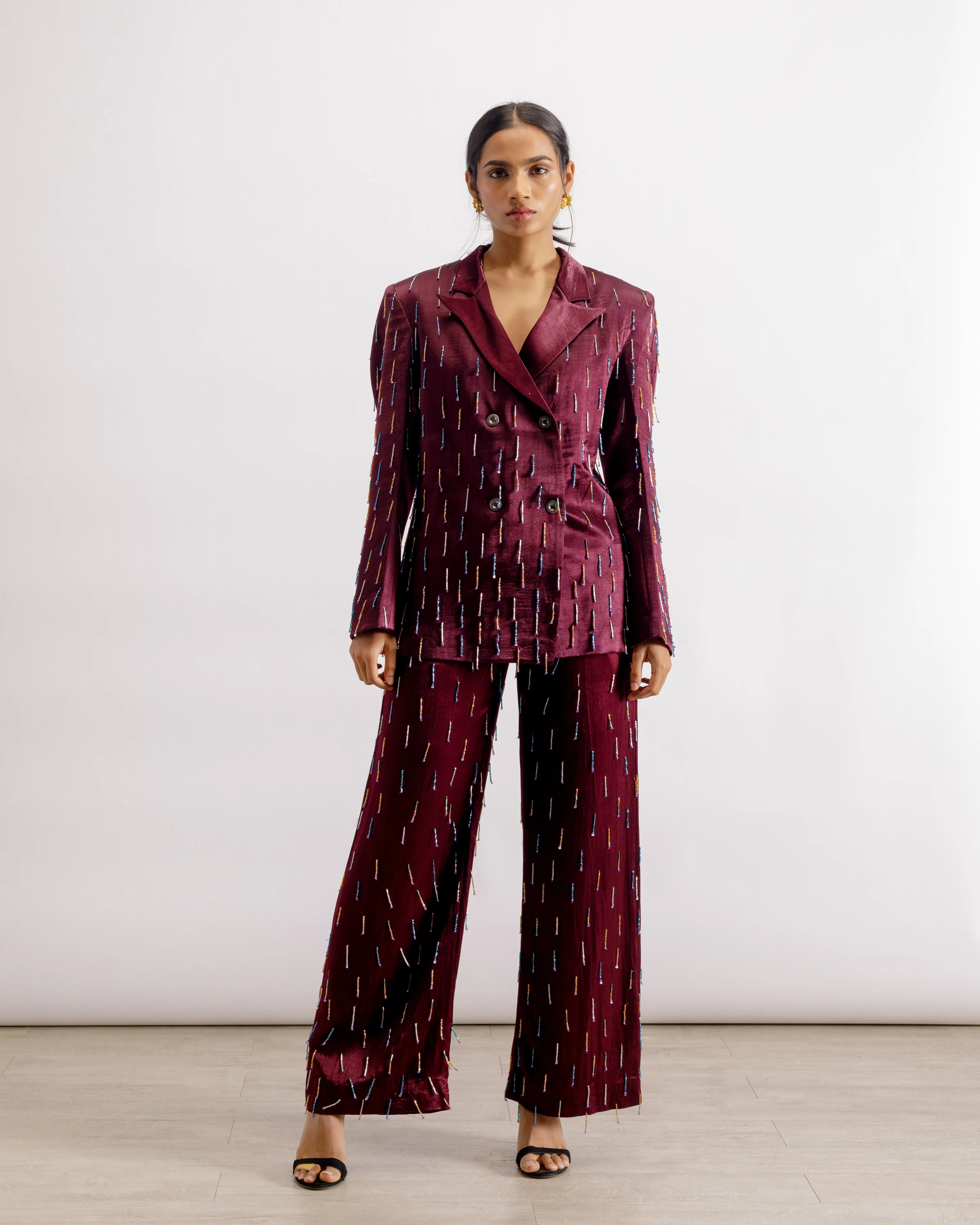 Sangria Tassel Blazer