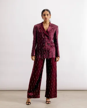 Sangria Tassel Blazer