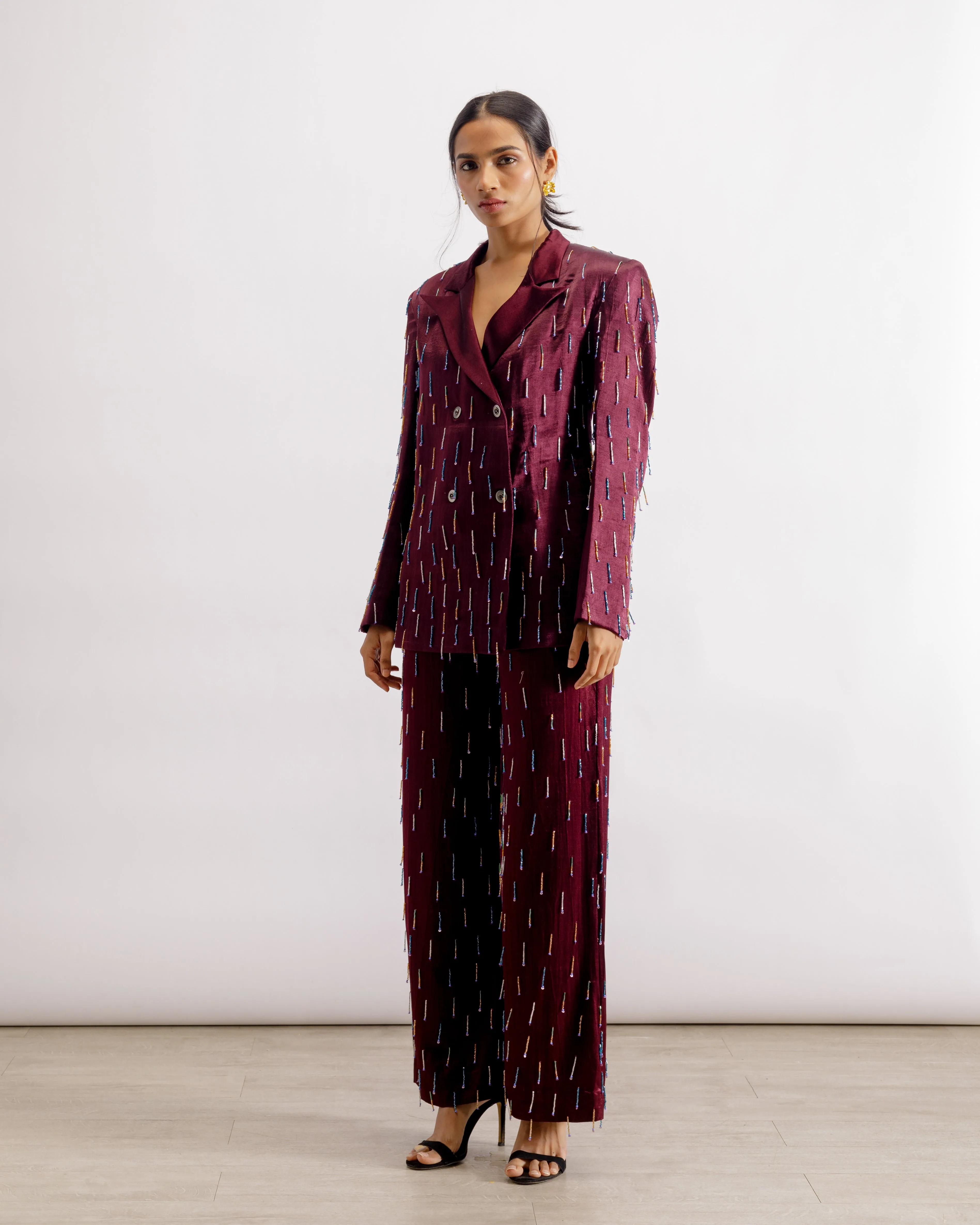 Sangria Tassel Blazer