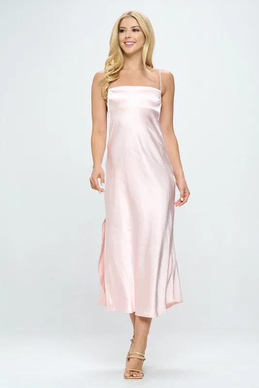 Satin Cami Midi Dress
