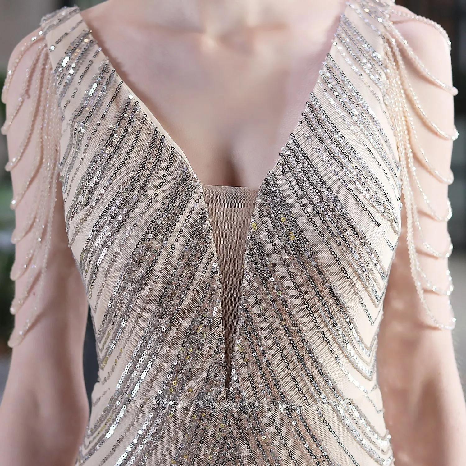 Sequined Mermaid Long Dress Party Evening Dress